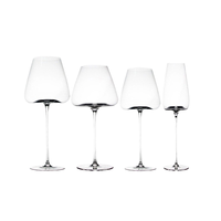 Ensemble de verres à vin en cristal nordique moderne, forme carrée, sans plomb, pour Bourgogne et Bordeaux, idéal pour bar et soirées