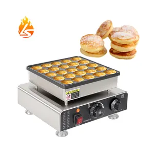 Electric Mini Pancake Waffle Machine 25 Holes Muffin Commercial Automatic Non-sticking Poffertjes Making