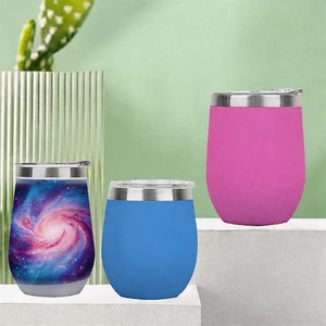 12oz/360ml New Design Double Layer Cup Stainless Steel Insulated Tumbler Full Color Printing With <b>Straw</b> - Product Image 4