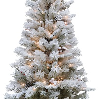 Arbre de Noël artificiel professionnel de haute qualité, pré-éclairé, à feuilles épaisses uniques, floqué de neige, ignifuge, pour usage intérieur, directement de l'usine