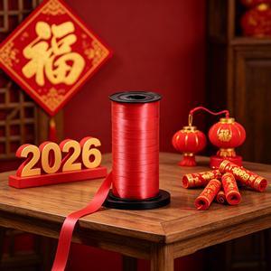 Decorazione Elegante per Feste, Nastro Rosso in Plastica 91M, Decorazione per San Valentino - Product Image 5