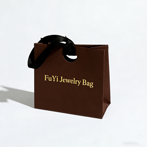 Bolsa de Papel para Joyería con Logotipo Personalizado al por Mayor, Bolsa de Compras para Joyería con Cinta, Bolsa de Papel para Empaque de Joyería, Bolsa para Collares y Anillos - Product Image 2