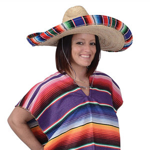 Chapeau Sombrero Mexicain Giftexpress pour Adultes avec Bordure Large, Authentique, Personnalisé, en Paille, pour le Camping, Broderie, Chapeau Bob - Product Image 4