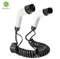 Câble de charge EV spiralé monophasé 16A 5M, norme européenne, pour véhicule électrique, à prix compétitif