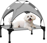 Lit carré pour chien sur mesure, respirant, en maille, rafraîchissant, écologique, durable, imperméable, surélevé, amovible et lavable