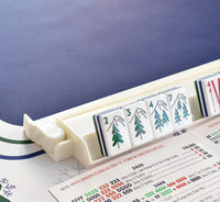 Jeu de tuiles de Mahjong américain Let It Snow, 160 pièces, design moderne en acrylique de luxe, thème ski, 5 couches, portable, divertissement