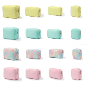 Sacchetto cosmetico rosa adorabile delle borse di trucco del velluto del sacchetto cosmetico di modo all'aperto all'ingrosso portatile della fabbrica di alta qualità su ordinazione - Product Image 5