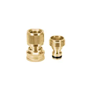 Scatola di 6 unità di 3/4 'rapidi connettori in ottone con raccordi per tubi flessibili, click system raccordi - Product Image 1