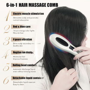 Masseur électrique portable pour <span class=keywords><strong>le</strong></span> cuir chevelu, micro-courant EMS, brosse <span class=keywords><strong>à</strong></span> lumière LED, lumière rouge, ions, stimulateur de croissance des cheveux, appareil de massage de <span class=keywords><strong>la</strong></span> <span class=keywords><strong>tête</strong></span>, modè<span class=keywords><strong>le</strong></span> - Product Image 4