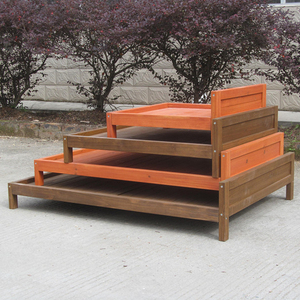 Ecológico diseño simple cama de madera para mascotas patrón <span class=keywords><strong>s</strong></span>ólido perro dormir sofá cama - Product Image 3