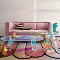 Rainbow Tea Table, Nesting Desk, Iridescent, Custom