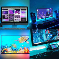 Bande LED intelligente MC 10m à intensité variable bleu glace | largeur 8mm | DC 12V/24V idéal pour la décoration de la maison, de la chambre et du mariage
