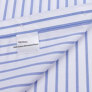 เสื้อเชิ้ตผู้ชายสไตล์ฝรั่งเศส คอปกสี่เหลี่ยม ยี่ห้อ DP ไม่ต้องรีด ลายทาง สำหรับงานทางการ ธุรกิจ ผ้าฝ้ายทวิล กระดุมข้างเดียว พร้อมกระดุมข้อมือ - Product Image 2