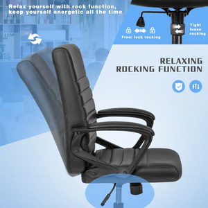 Chaise de bureau de massage rotative en cuir PU avec repose-pieds Prix bon marché <span class=keywords><strong>Fauteuil</strong></span> d'ordinateur <span class=keywords><strong>PC</strong></span> ergonomique inclinable pour la maison - Product Image 3
