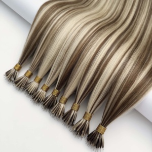 Raw Nano <b>Ring</b> Hair Wholesale 2025 Supplier Russian Nano <b>Ring</b> Hair Extensions 100 Virgin Human Hair Extension for Salon Blond - Product Image 5