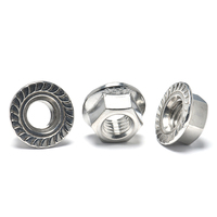 Écrou à bride dentelée anti-vibration en acier inoxydable 304 sur mesure M4-M30 pour machines et équipements industriels (vente en gros)