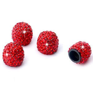 Bouchons de valve incrustés de diamants 15x13mm, bouchons de pneus universels pour voiture avec strass pour la mise à niveau et la personnalisation - Product Image 1