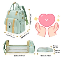 Sac à dos de luxe pour bébé, pliable, imperméable, avec station de change intégrée, lit pliant et sac à couches, idéal pour les voyages