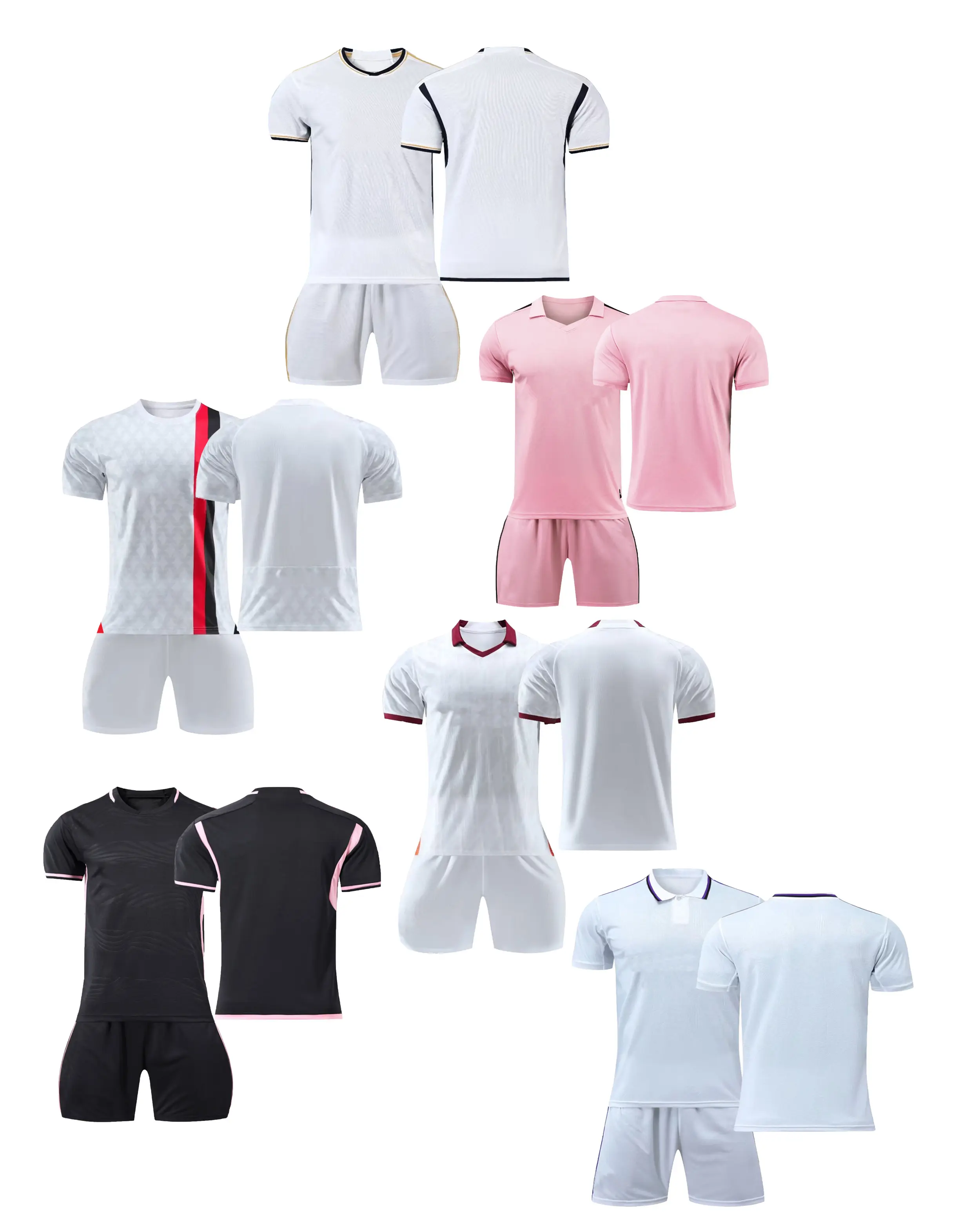 24-25 children's football uniform set, short sleeved football training uniform, printed jerseys, cross-border wholesale