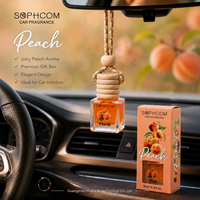 Bouteille d'huile parfumée colorée de 8 ml pour voiture, diffuseur d'air suspendu avec bouchon en bois pour décoration de rétroviseur – Fournitures pour acheteurs