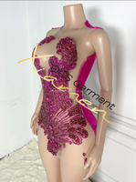 Robes de soirée Ocstrade pour femmes, robes de bal en cristal, grandes tailles, robes de fête sexy, robes mini de luxe en diamant pour club