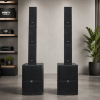 LV502 120W Double colonne de 5 pouces, enceinte active pour église, intérieur/extérieur, système Line Array pour la maison, le cinéma et les spectacles
