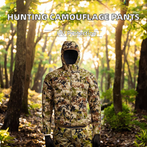Veste de chasse pour homme en softshell imprimé pour l'automne avec protection anti-UV - Product Image 2
