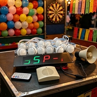 Machine de jeu interactive commerciale pour stand de carnaval, avec bouton lumineux LED à pousser, pour le défi de coordination œil-main et la réaction interactive