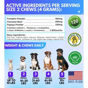 Probióticos DB para perros y gatos Enzimas digestivas perfumadas con calabaza Flora intestinal Apoya el sistema inmunológico Diarrea Alergias cutáneas con picazón - Product Image 5