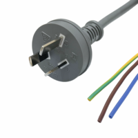 Cable de Alimentación Australiano de 3 Pines con Conexión a Tierra, Certificado AS NZS 3112 SAA, 10A 250V H05VV-F, Cable de Repuesto para Monitor de Computadora, TV e Impresora