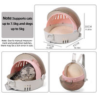 Sac à dos de transport 2-en-1 pour animaux de compagnie, respirant, mignon, tendance, en PC, étanche, réglable, portable, pour chats et chiens, idéal pour les voyages et l'intérieur