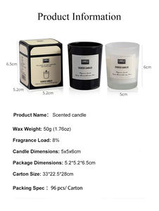 Coffret de bougies parfumées de luxe en cire de soja naturelle, senteur florale de gardénia, pour anniversaire, Saint-Valentin, cadeau d'anniversaire - Product Image 6