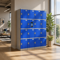 Casier de bureau moderne TOPPLA en fer, 12 compartiments, conception démontable, casiers individuels, serrures à combinaison, durable, résistant aux intempéries, écologique