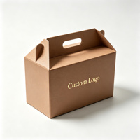 Boîte cadeau en carton ondulé avec poignée, boîte pliable personnalisée imprimée pour l'emballage de produits alimentaires, de boulangerie et de cadeaux