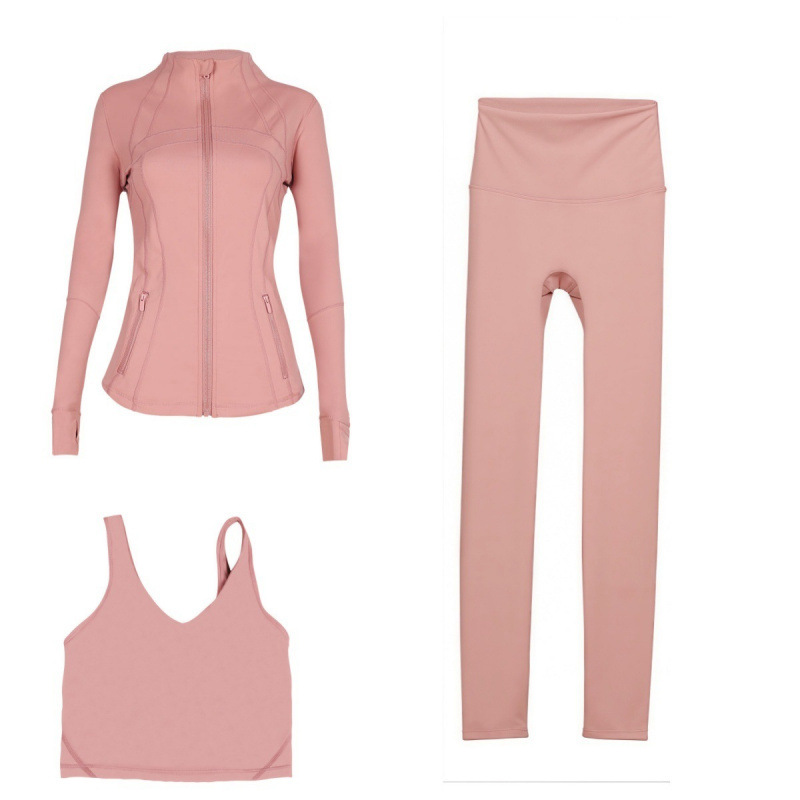 Veste de costume rose fumé, pantalon de soutien-gorge