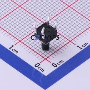 TC-1109-B-H Tactile Switch Through hole-4P,4.5x4.5mm Switch Single Pole Single Throw Round Button 1.6N Through Hole - Product Image 2