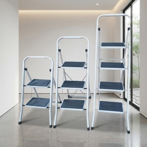 <span class=keywords><strong>Escalera</strong></span> Plegable de Acero Resistente de 2/3/4/5/6 Peldaños con Garantía de 1 Año, Peldaños <span class=keywords><strong>Anchos</strong></span> Antideslizantes, Carga de 150 kg, <span class=keywords><strong>Escalera</strong></span> Moderna para el Hogar - Product Image 2