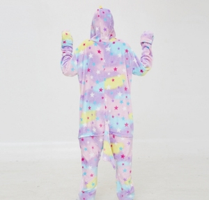 Nuovo autunno/inverno flanella animale cartone animato pigiama stella di un pezzo di balena con un corno costume da pigiama animale - Product Image 5