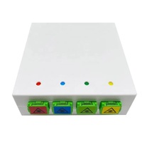 Boîtier de terminaison à fibre optique pour montage sur rail DIN avec 4 connecteurs SC Simplex ou LC Duplex, gaine LSZH, utilisation FTTH/FTTX