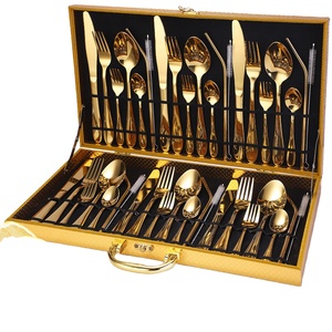Fabbrica fonte di commercio estero in acciaio inox set 42 set di prodotti per la casa scatola regalo coltello, forchetta e cucchiaio - Product Image 2