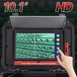 กล้องเอ็นโดสโคปสำหรับตรวจสอบท่อกล้องส่องที่หน้าจอความละเอียด HD 10.1นิ้วกล้องท่อระบายน้ำ512Hz sonde และ Self-leveing สำหรับช่างประปาในบ้าน - Product Image 2