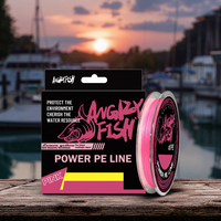 Angryfish 150YD X8 Stränge Geflochtener Draht Super Strong Pink Bunte Smooth Pull Power Angelschnur