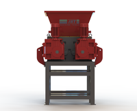 Broyeur de déchets métalliques et plastiques JHT Mini à double arbre de bonne qualité avec moteur/roulement, capacité de 300-3000 kg/h
