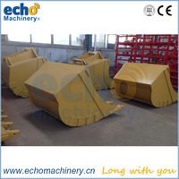 Komponen Bucket Excavator Berkualitas Tinggi Tahan Aus dengan Material Q345B+NM360 dan Gigi yang Dapat Disesuaikan