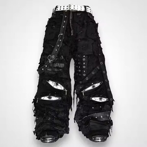<span class=keywords><strong>Jeans</strong></span> da <span class=keywords><strong>Uomo</strong></span> DOMEI di Qualità Personalizzata, Nuovo Design Streetwear, Taglie Forti, Stile Dritto, Tessuto Denim Lavato - Product Image 4