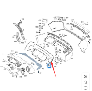 2478859000/2478850101 Convient pour <span class=keywords><strong>Mercedes</strong></span> Benz <span class=keywords><strong>Classe</strong></span> <span class=keywords><strong>B</strong></span> B200 W247 pare-chocs arrière bande lumineuse inférieure - Product Image 3