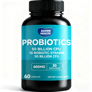 PROBIOTIQUES OEM 50 MILLIARDS DE UFC 10 SÉRIES DE BACTÉRIES 400 MG 60 CAPSULES 30 DOSEMENTS COMPLÉMENT ALIMENTAIRE POUR ADULTES PROMOSSION DE LA DIGESTION - Product Image 1