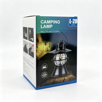 Lanterne LED vintage pour le camping en plein air, à intensité réglable, avec commande par bouton, portable, rechargeable, lampe d'ambiance pour le jardin, la terrasse