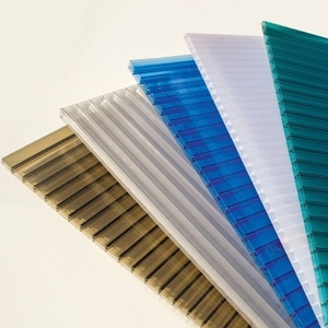 Feuille de serre moderne à deux parois avec plaques de toiture en plastique <span class=keywords><strong>polycarbonate</strong></span> couleur fumée jaune <span class=keywords><strong>Prix</strong></span> de couverture de terrasse - Product Image 2