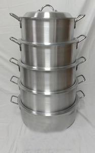 Fabrieksvoorraad Thuisgebruik Enorm <span class=keywords><strong>5</strong></span> Stuks Set 34 + 38 + 40 + 43 + 45Cm Kookpot Aluminiumlegering Kookgerei-Set Braadpan - Product Image 3